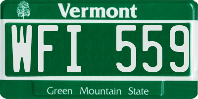 VT license plate WFI559