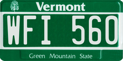 VT license plate WFI560