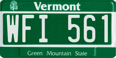 VT license plate WFI561