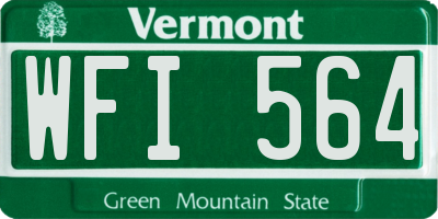 VT license plate WFI564