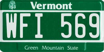 VT license plate WFI569