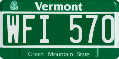 VT license plate WFI570