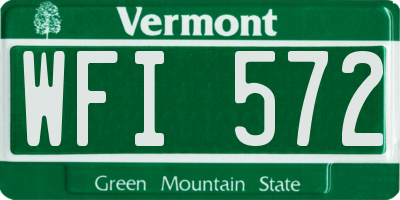 VT license plate WFI572