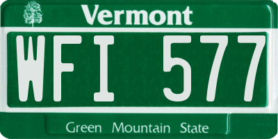 VT license plate WFI577