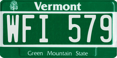 VT license plate WFI579