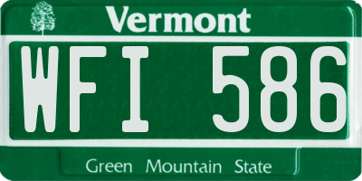 VT license plate WFI586