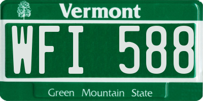 VT license plate WFI588