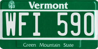 VT license plate WFI590