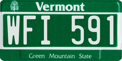 VT license plate WFI591