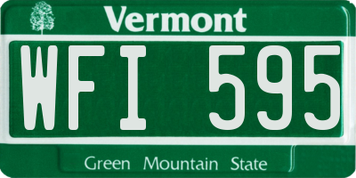 VT license plate WFI595