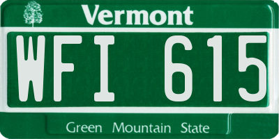 VT license plate WFI615
