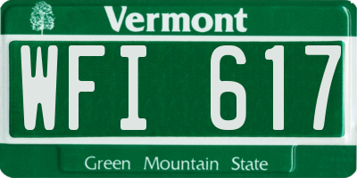 VT license plate WFI617