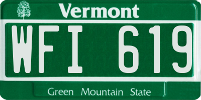VT license plate WFI619