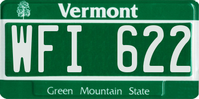 VT license plate WFI622