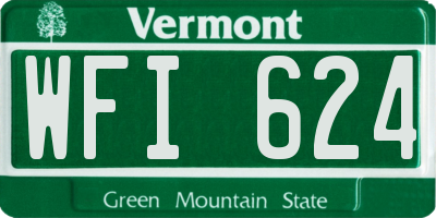 VT license plate WFI624