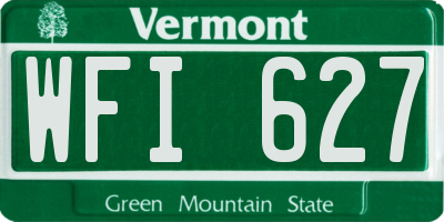 VT license plate WFI627