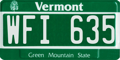 VT license plate WFI635