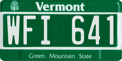 VT license plate WFI641