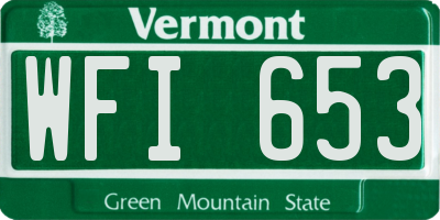 VT license plate WFI653