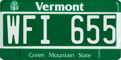 VT license plate WFI655