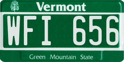 VT license plate WFI656