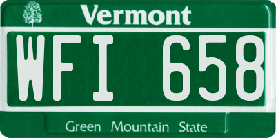 VT license plate WFI658