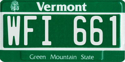 VT license plate WFI661