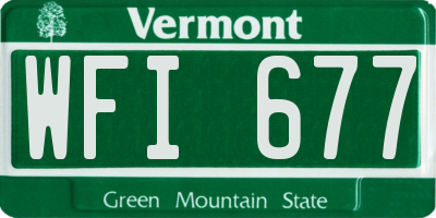VT license plate WFI677