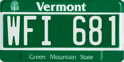 VT license plate WFI681