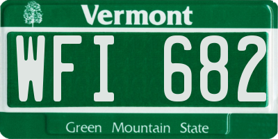 VT license plate WFI682