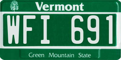 VT license plate WFI691