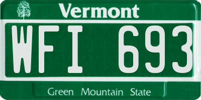 VT license plate WFI693