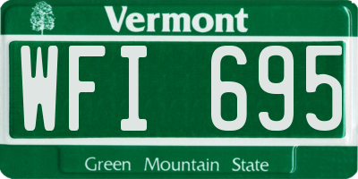 VT license plate WFI695