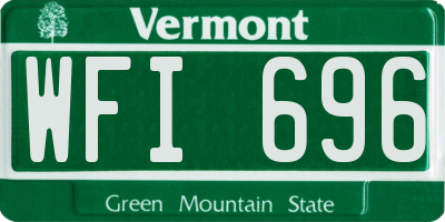 VT license plate WFI696