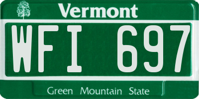 VT license plate WFI697