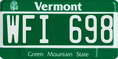 VT license plate WFI698