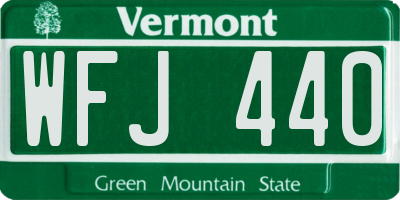 VT license plate WFJ440