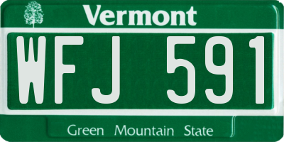 VT license plate WFJ591