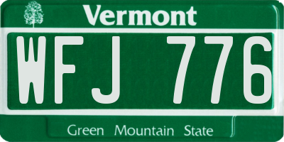 VT license plate WFJ776