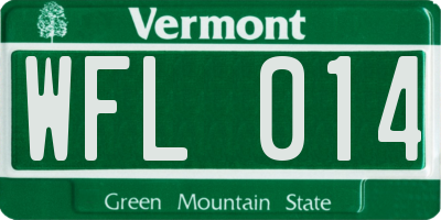 VT license plate WFL014