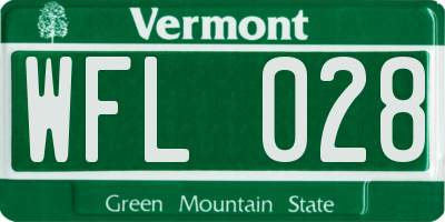 VT license plate WFL028