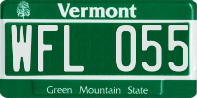 VT license plate WFL055
