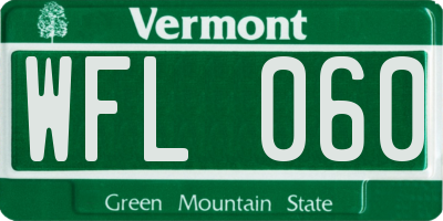 VT license plate WFL060
