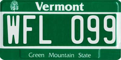 VT license plate WFL099