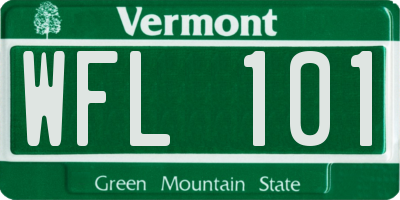 VT license plate WFL101
