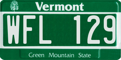VT license plate WFL129