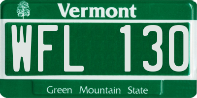 VT license plate WFL130