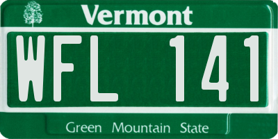 VT license plate WFL141