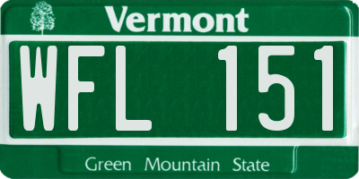 VT license plate WFL151