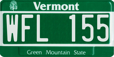 VT license plate WFL155